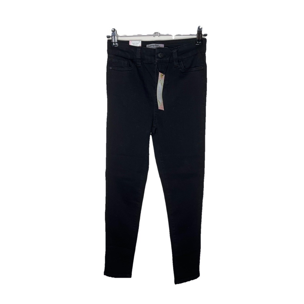 Celebrity Pink Girls Skinny Jeans Size 12 Black Hi Rise Soft Stretchy
